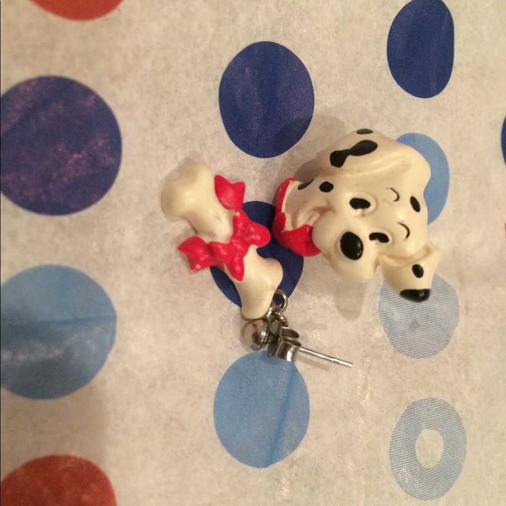 Dalmatian post earrings